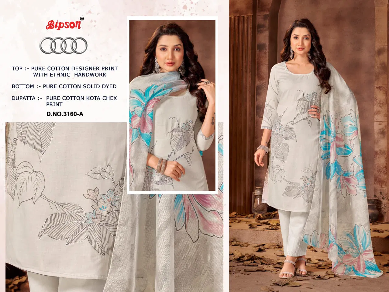 Audi 3160 By Bipson Cotton Printed Surat Dress Material Wholesale Market